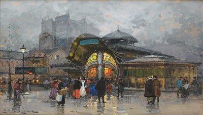 Parigi, stazione della metropolitana Bastille da Eugene Galien Laloue